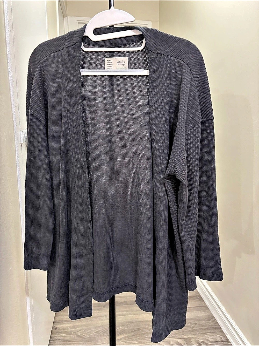 Anthropologie Textured Open Front Cardigan
